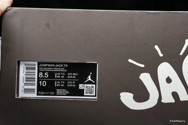 Kicktheory TR Jordan University x Jack Scott Travis Jumpman Red FZ8117-101 0820